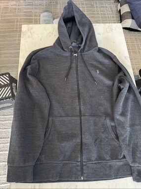 Polo by Ralph Lauren Charcoal Gray Full-Zip Hoodie